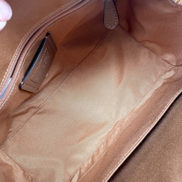 Coach NWT Rowan Perforated Signature Satchel in Chalk w/ crossbody Retails $378 - Picture 3 of 9